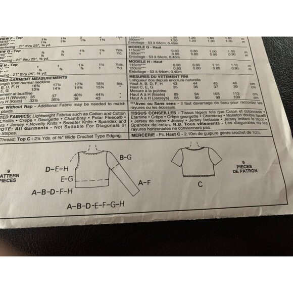 McCall's Misses Top Shirt Sewing Pattern Sz 8 - 10 7715 - Uncut - Picture 6 of 8